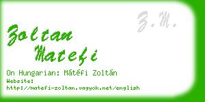 zoltan matefi business card